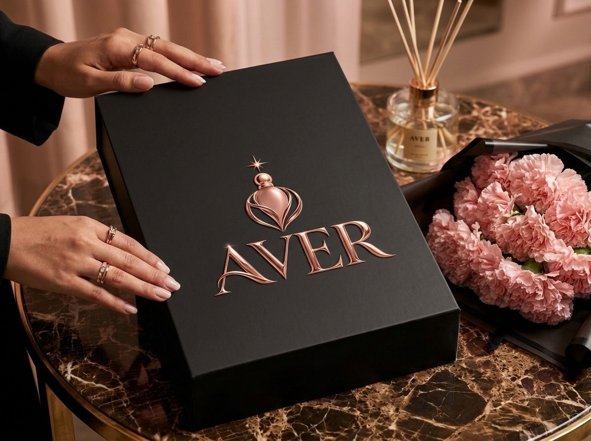 علبة عطور AVER الفاخرة المغلقة